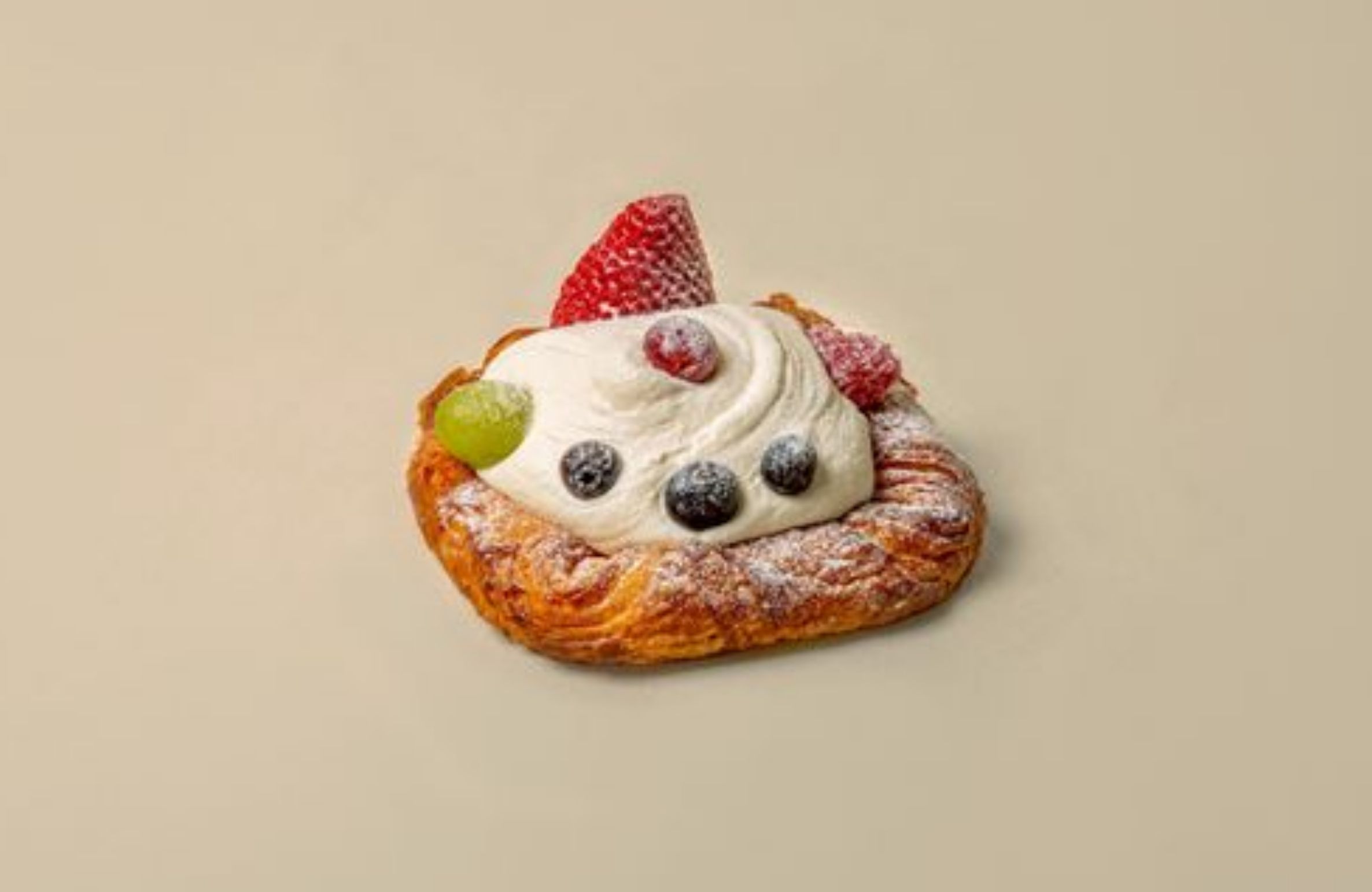 A close-up view of TOUS les JOURS signature Korean baked goods