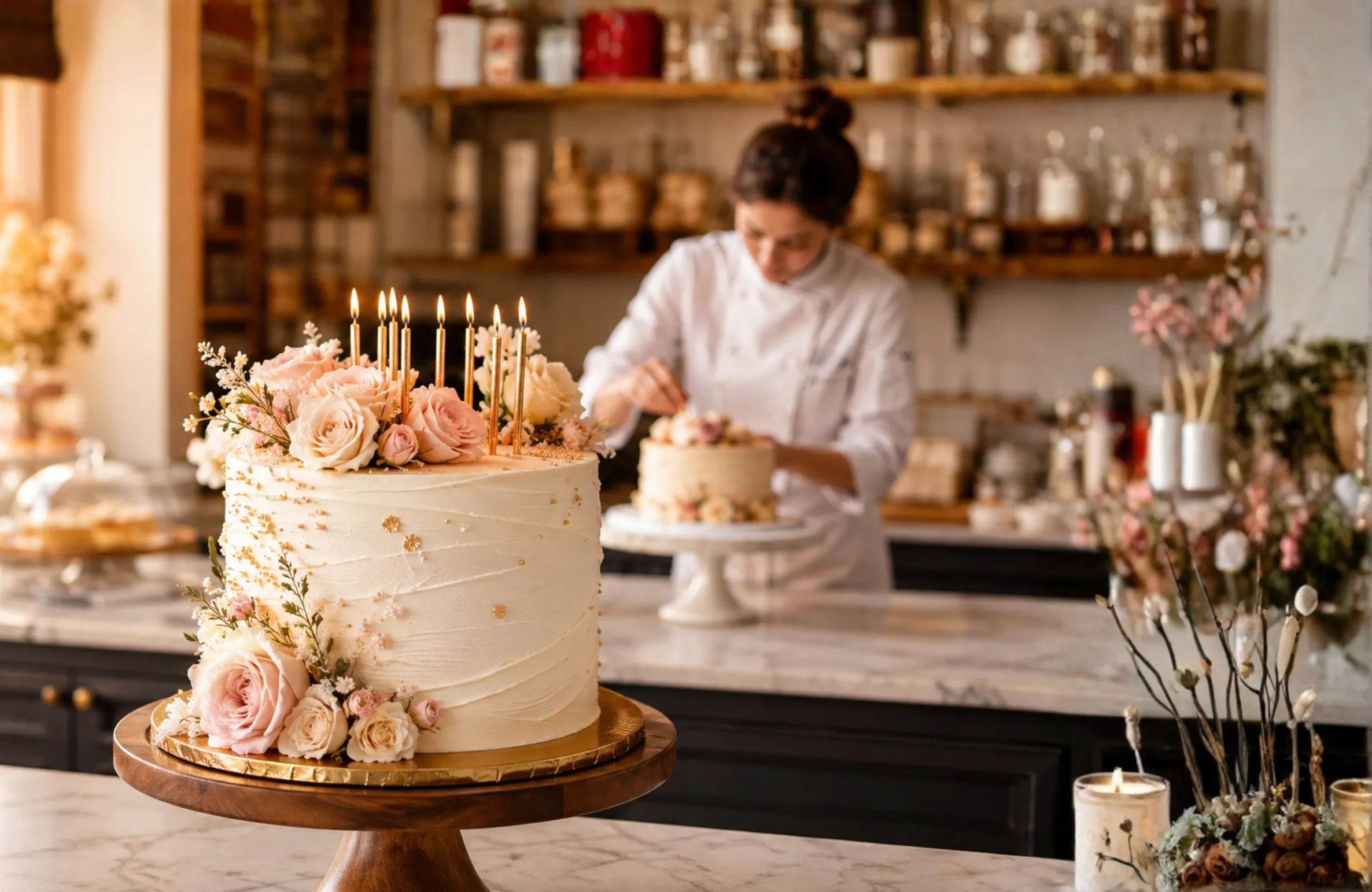 Beautifully crafted birthday cake ready for a celebration event
